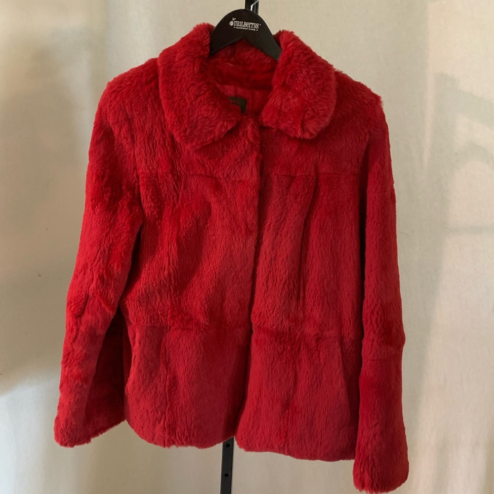 Red Rabbit fur coat